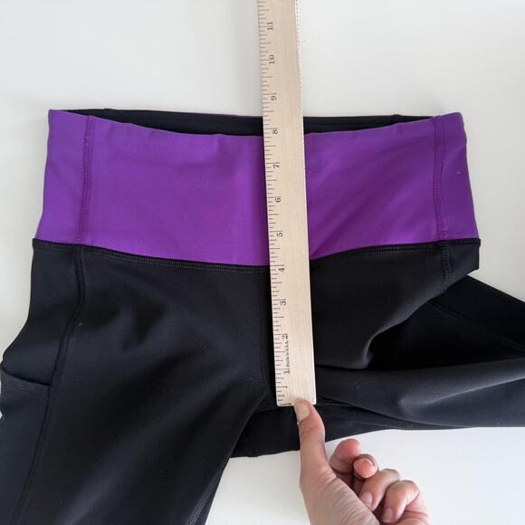 Lululemon Pants Womens 4 Black Violet Run Clear As Mud Low Rise Luxtreme Y2K - Picture 8 of 8